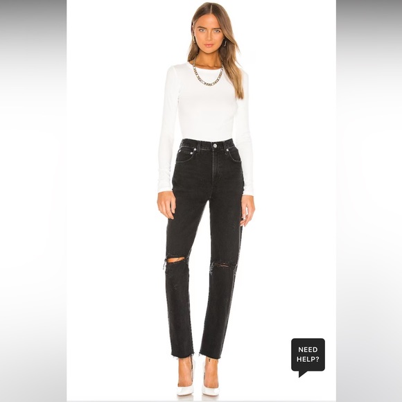 AGOLDE Cherie High Rise Straight in Distortion - Picture 2 of 4